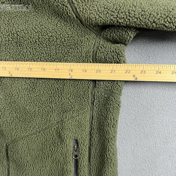Marmot Jacket Mens Large Green Pantoll Full Zip Fleece Outdoor Hiking Pullover - Picture 10 of 12